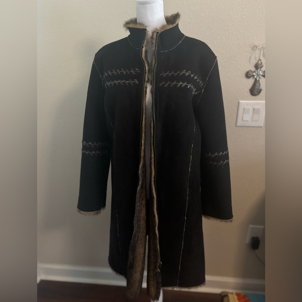 Womans Reversable Suede Jacket. Winter Coat, Wint… - image 1